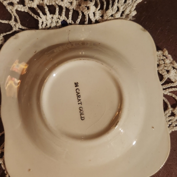 24k gold lined plates set of 3 - Picture 4 of 6